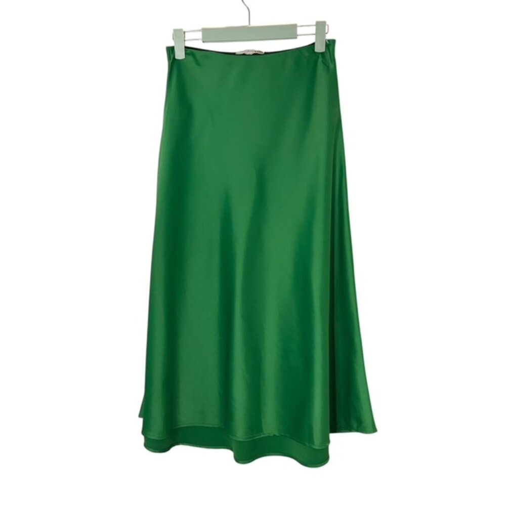 Sweet Baby Jamie Green Midi Calf Length Slip Skirt Womens Small St. Patricks Day